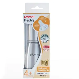 Pigeon Flexible Slim Neck Steel Feeding Bottle - 4m+
