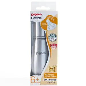 Pigeon Flexible Slim Neck Steel Feeding Bottle - 6m+