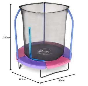 Plum 6ft Junior Plus Springsafe Trampoline and Enclosure Reversible