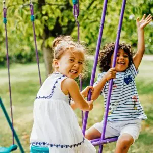Plum Helios Metal Single Swing and Glider Set