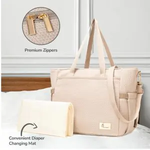 R for Rabbit Caramello Tote Diaper Bag DBCMTB09 - Beige