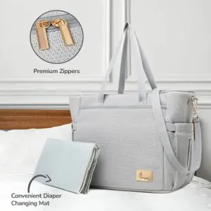 R for Rabbit Caramello Tote Diaper Bag DBCMTG09 - Grey