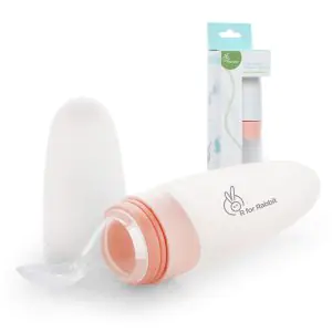 R for Rabbit First Feed Silicone Spoon - Pink