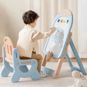 R for Rabbit Little Genius Candy Blue - Set of Kids Activity Board & Chair