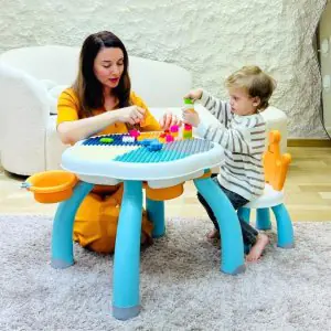 R for Rabbit Little Genius Regal Kids Study Table With Chair Orange
