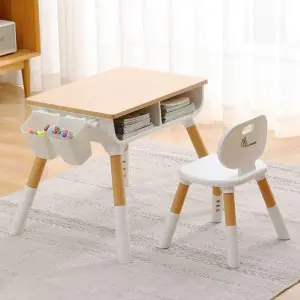 R for Rabbit Little Genius Woodland Kids Study Table With Chair