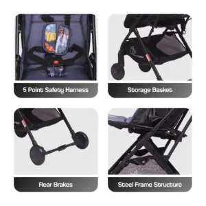 R for Rabbit Pocket Stroller Lite Grey