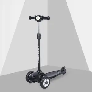R for Rabbit Road Runner Junior Scooter Black - 3 Level Height Adjustment