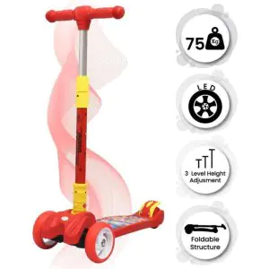 R for Rabbit Road Runner Scooter Red - PU LED Wheels