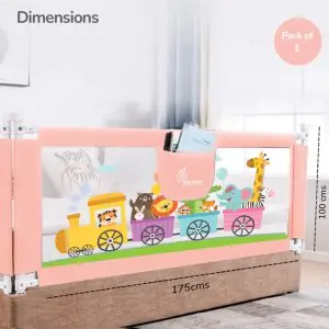 R for Rabbit Safari Bed Rail BRSGSP02 - (Pink)
