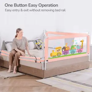 R for Rabbit Safari Bed Rail BRSGSP02 - (Pink)