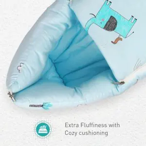 R for Rabbit Snuggy Baby Bed - Blue