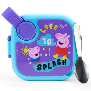 Rabitat Peppa Pig Lunchmate Mini Stainless Steel Lunch Box - Rainy Day