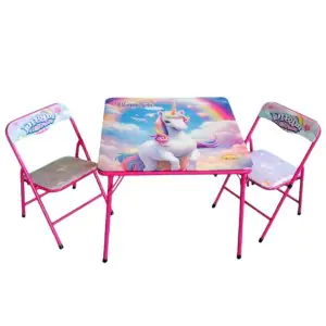 Ramson Unicorn Folding Table and Two Chairs Set
