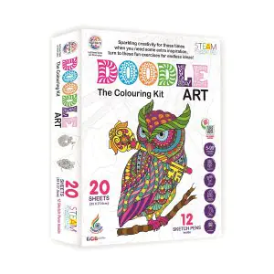 Ratna's Doodle Art Colouring Kit (20 Sheets & 12 Sketch)