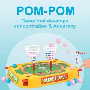 Ratna's Double Stroke Twin Games Basketball and Pom Pom