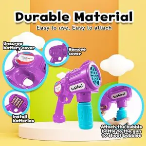 Rowan Bubble Blaster Purple Machine Gun with LED