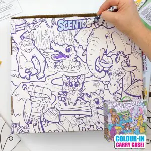 Scentos Clean Colouring Markers Creatures Set