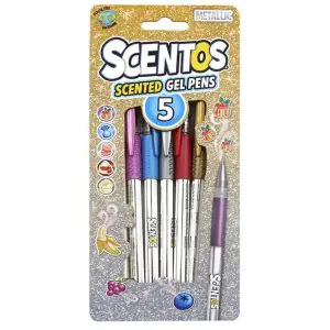 Scentos Metallic Gel Pens (Pack of 5)
