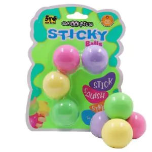Scoobies Sticky Balls in Pastel Colors