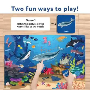 Skillmatics Floor Puzzle & Game - Piece & Play Underwater Animals