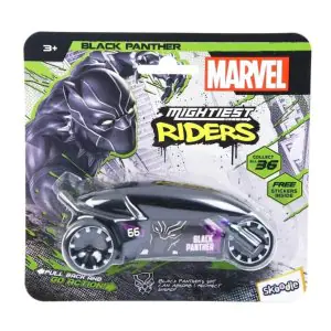 Skoodle Marvel Mightiest Pull Back Riders Black Panther