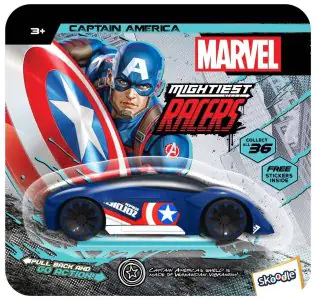 Skoodle Marvel Mightiest Pull Back Riders Captain America cars