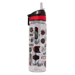 Smiggle Away Drink Up Plastic Drink Bottle 650Ml Black