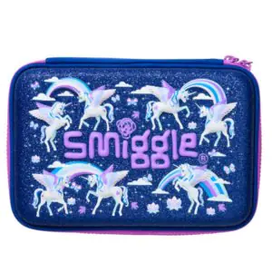 Smiggle Away Hard Top Double Up Pencil Case Navy