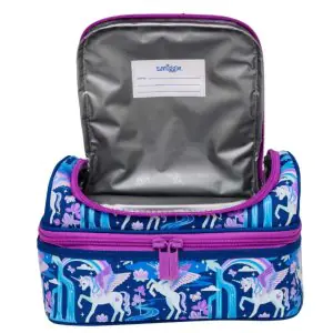 Smiggle Away Lunch Box Double Decker Navy Blue