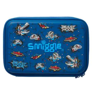 Smiggle Fly High Hardtop Double Up Pencil Case Navy