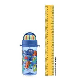 Smiggle Glide Teeny Tiny Plastic Drink Bottle With Strap 400Ml Blue