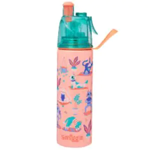 Smiggle Mist Spritz Insulated Steel Drink Bottle Peach 500Ml, Stainless Steel Drink Bottle for Girls