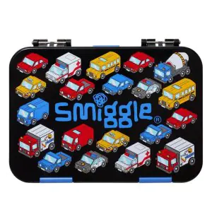 Smiggle Movin Happy Bento Lunch Box Medium Black