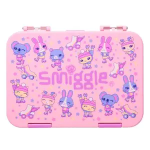 Smiggle Movin Happy Bento Lunch Box Medium Pink For Girls