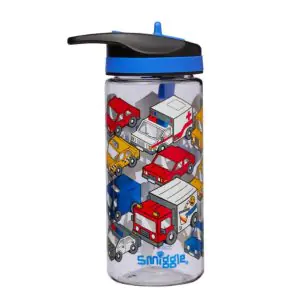 Smiggle Movin' Plastic Junior Water Bottle 400Ml Black
