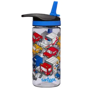 Smiggle Movin' Plastic Junior Water Bottle 400Ml Black