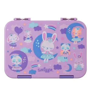Smiggle Roundabout Happy Bento Lunch Box Medium Lilac