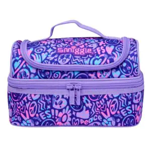 Smiggle Vivid Double Decker Lunchbox Lilac