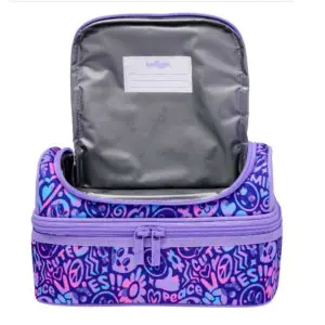 Smiggle Vivid Double Decker Lunchbox Lilac