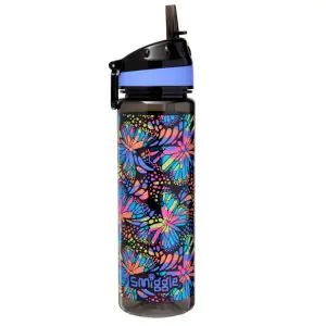 Smiggle Vivid Drink Up Plastic Drink Bottle Black Mix