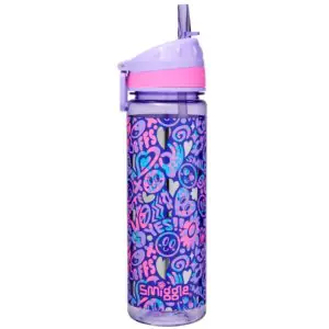 Smiggle Vivid Drink Up Plastic Drink Bottle Lilac