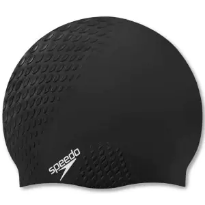Speedo Unisex Adult Bubble Active+ Swim Cap - Black