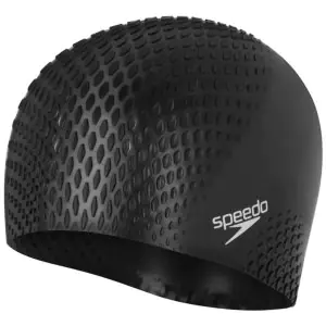Speedo Unisex Adult Bubble Active+ Swim Cap - Black