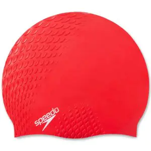 Speedo Unisex Adult Bubble Active + Swim Cap - Red