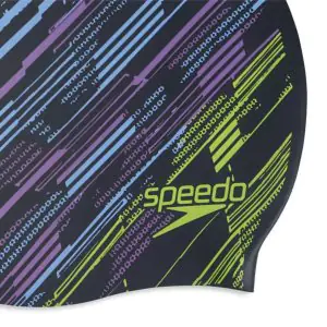 Speedo Unisex Adult Reversible Swim Cap - Silver & Orange