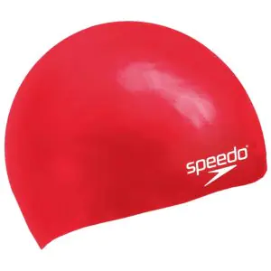 Speedo Unisex Junior Moulded Silicone Swim Caps - Red