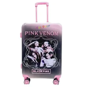 Striders Black Pink Luggage 22 Inch