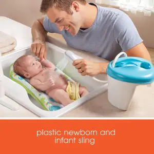 Summer Newborn To-Toddler Bath Center & Shower Blue