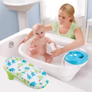 Summer Newborn To-Toddler Bath Center & Shower Blue